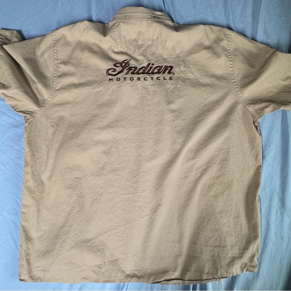 Men’s XXL Indian Motorcycle button up shirt - Picture 2 of 5